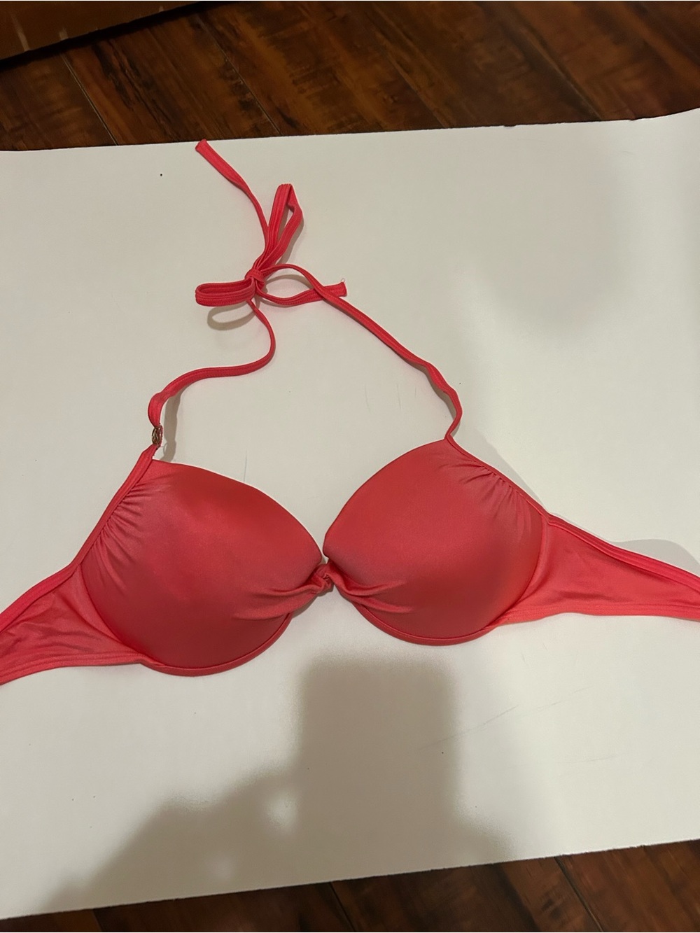 Coral Push-Up Halter Bikini Top #VictoriaSecret #36C